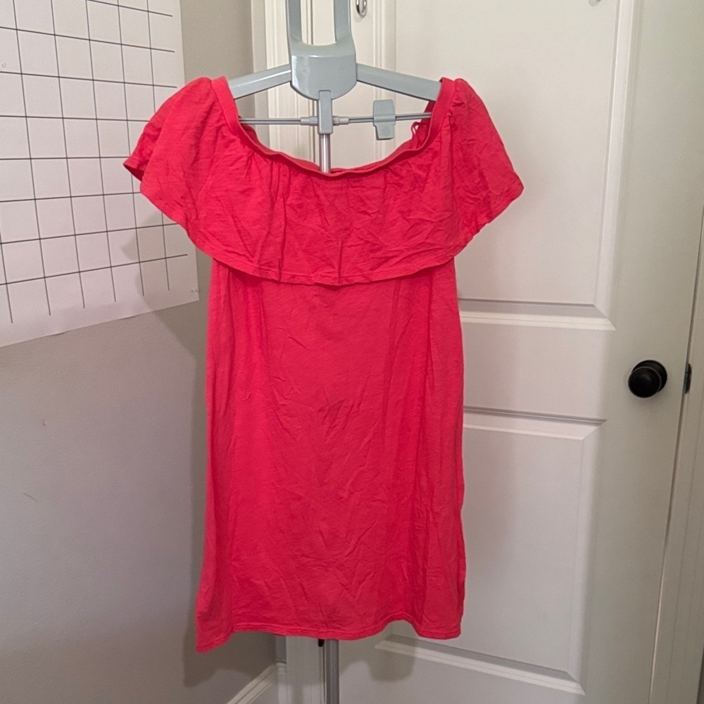 Velvet by Graham & Spencer Pink Off-Shoulder Mini Dress